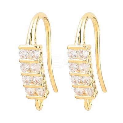 Brass Rhinestone Earring Hooks KK-C261-01D-G-1