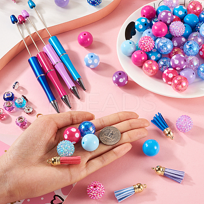 DIY Beadable Pen Making Kit DIY-BT0001-53-1