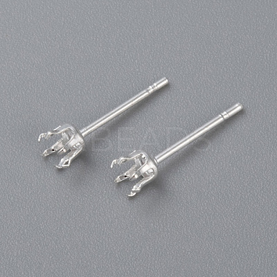304 Stainless Steel Stud Earring Findings STAS-D448-087S-4mm-1