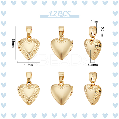 Rack Plating Brass Locket Pendants FIND-UN0015-53A-1