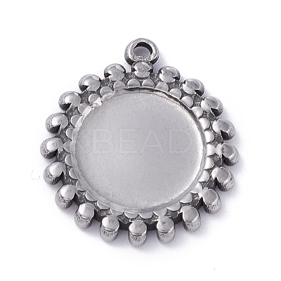 Non-Tarnish 304 Stainless Steel Pendant Cabochons Settings LS-STAS-P288-19P-1