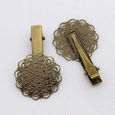 Vintage Hair Accessories Iron Alligator Hair Clip Findings LS-IFIN-J039-09AB-NF-1