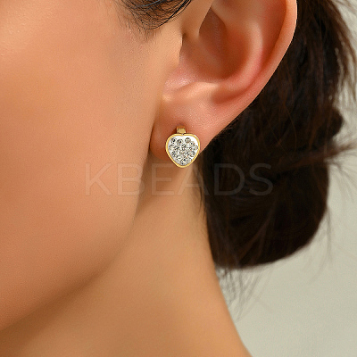 Elegant Vintage Style Heart 201 Stainless Steel Hoop Earrings FS6217-1