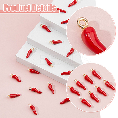 40Pcs Alloy Enamel Pendants ENAM-FH0001-88-1