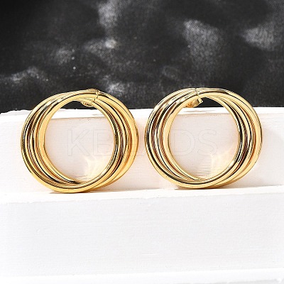 201 Stainless Steel Stud Earrings LS-EJEW-Q026-01G-1