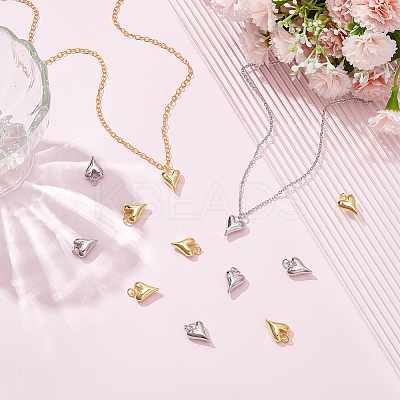 12Pcs 2 Colors Brass Pendants KK-ME0002-18-1