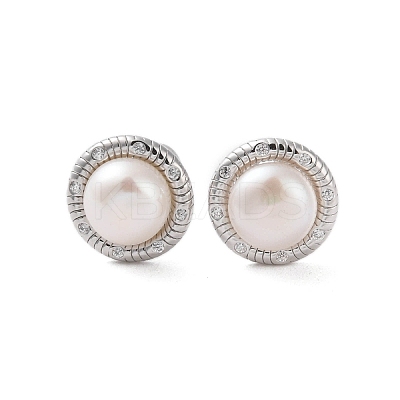 925 Sterling Silver Studs Earring EJEW-H002-12P-1