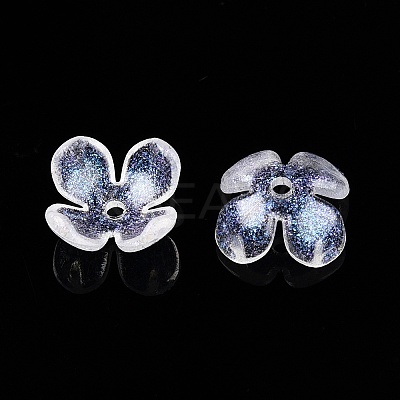 Transparent Acrylic Bead Caps X-OACR-ZX006-20-1