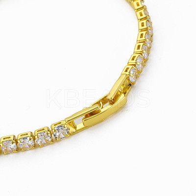 Clear Cubic Zirconia Tennis Bracelet BJEW-N241-001A-01LG-NR-1