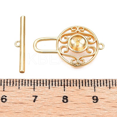 Brass Toggle Clasps KK-N254-141G-1
