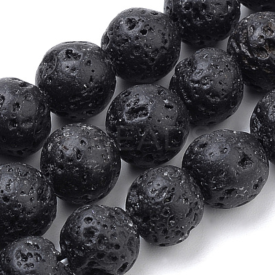 Natural Lava Rock Beads Strands G-S259-11-14mm-1