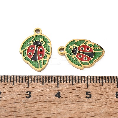304 Stainless Steel Enamel Pendants SA-CBA7876-31G-02-1