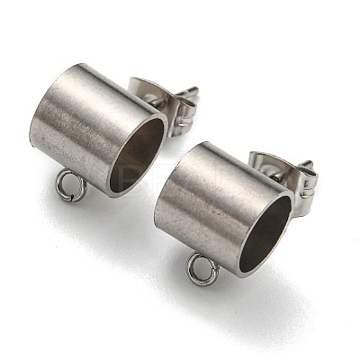 Non-Tarnish 201 Stainless Steel Stud Earring Findings STAS-B045-16D-P-1