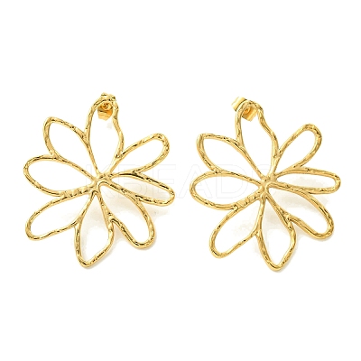 PVD Vacuum Plating 304 Stainless Steel Stud Earrings for Women EJEW-L284-06G-1