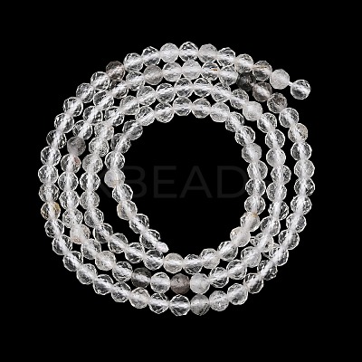 Natural Herkimer Diamond Beads Strands GG-NH0014-D03-3mm-1
