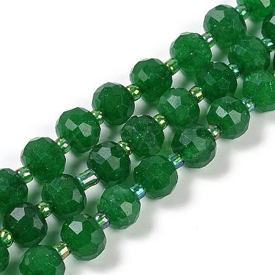Natural Dyed White Jade Beads Strands G-H057-A20-04-1