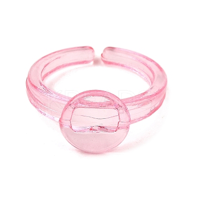Children's Transparent Plastic Open Cuff Ring Components KY-C022-01A-1