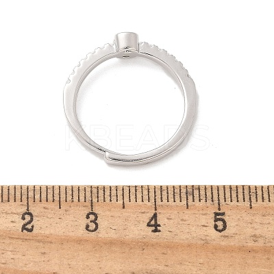S925 Sterling Silver Adjustable Letter Rings for Women RJEW-M068-01P-S-1
