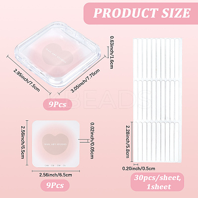 1Sheet Rectangle Double Side Adhesive Glue Sticky Tape For False Nail Tips MRMJ-SP0001-01-1