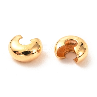 Brass Crimp Beads Covers X-KK-F824-036A-G-1