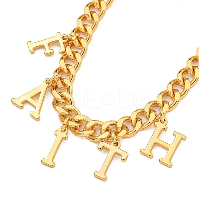 Brass Charm Bracelets for Women BJEW-U008-19G-05-1