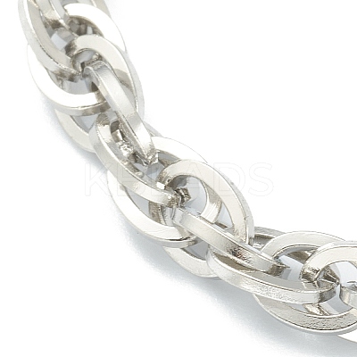 Non-Tarnish 304 Stainless Steel Rope Chain Necklaces NJEW-I245-07E-P-1