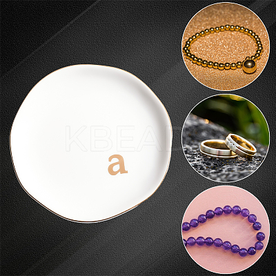 Round Ceramic Jewelry Dish AJEW-WH20067-023A-1