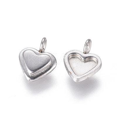 Non-Tarnish 304 Stainless Steel Pendant Cabochon Settings STAS-F222-025-1