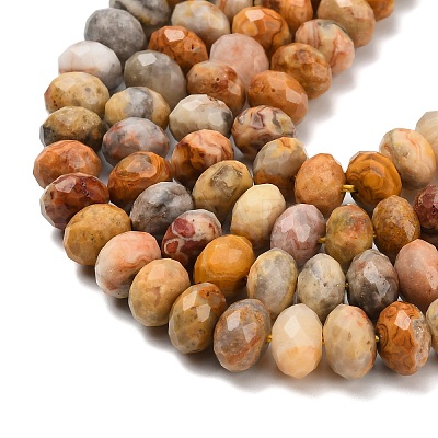 Natural Crazy Agate Beads Strands G-C259-A04-8x12mm-1