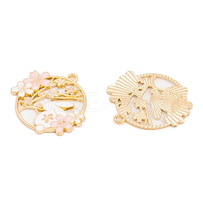 Rack Plating Alloy Enamel Pendants FIND-A040-05B-03G-1