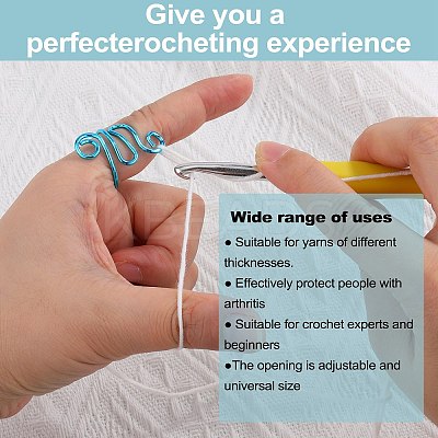 10Pcs 10 Colors Iron Crochet Tool IFIN-SZ0001-41-1