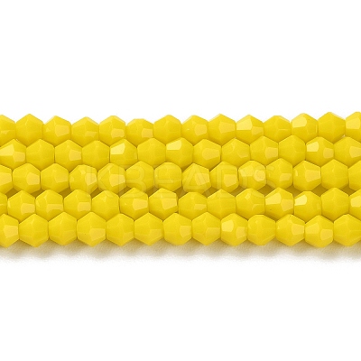 Opaque Solid Color Imitation Jade Glass Beads Strands GLAA-F029-P4mm-05-1