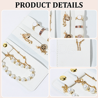 PU Imitation Leather Jewelry Rolls for Earrings Bracelets Necklaces AJEW-WH20020-456B-1