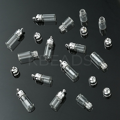 20Pcs 2 Styles Glass Bottle Pendants GLAA-YW0004-38-1