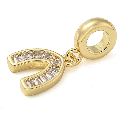 Rack Plating Brass Cubic Zirconia Pendants KK-K392-12G-1