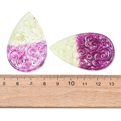 Dyed Natural Quartz Carved Big Pendants GG-CBA0022-15A-1
