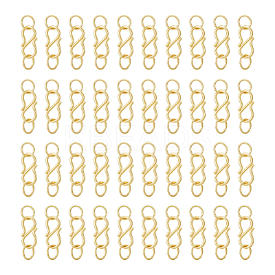 50Pcs 304 Stainless Steel S-Hook Clasps FIND-UN00007-1