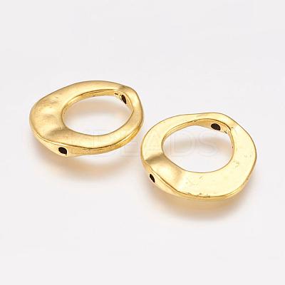 Tibetan Style Irregular Ring Bead Frames GLF10246Y-NF-1