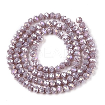 Electroplate Glass Beads Strands EGLA-A044-P3mm-B13-1
