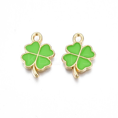 Rack Plating Alloy Enamel Pendants X-ENAM-N055-088-02LG-1
