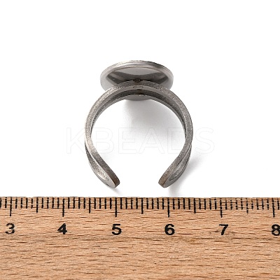 304 Stainless Steel Open Cuff Findings STAS-R123-02I-P-1