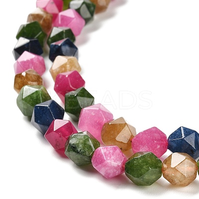 Natural Dyed White Jade Beads Strands G-F753-03-1