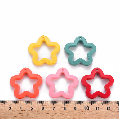 Opaque Acrylic Pendants X-MACR-S373-24H-1