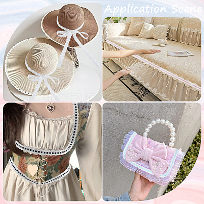 10M 10% Spandex & 90% Nylon Lace Elastic Ribbon OCOR-CY0001-12B-1