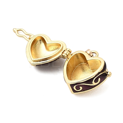 Brass Enamel Prayer Box Pendants KK-CJC0013-17G-01-1