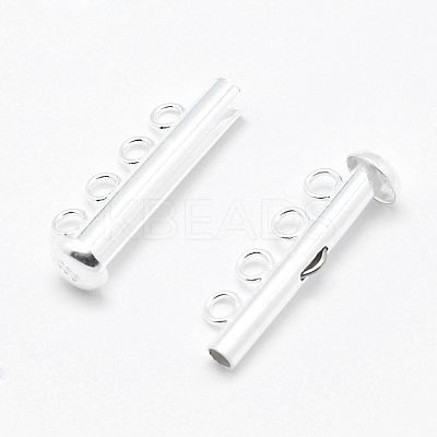 Sterling Silver Slide Lock Clasps STER-K035-03-1