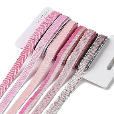 18 Yards 6 Styles Polyester Ribbon SRIB-Q022-D05-1