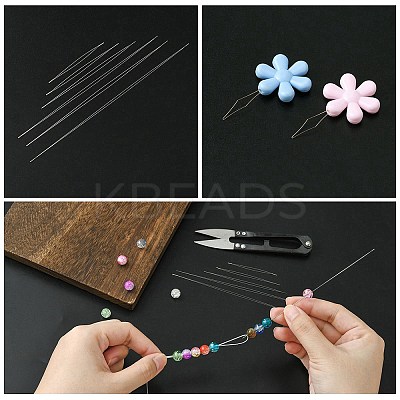 High Carbon Steel Big Eye Beading Needle TOOL-YW0001-28-1