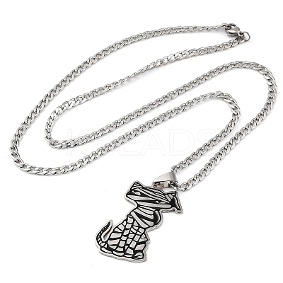 201 Stainless Steel Pendant Necklaces LS-NJEW-C066-02P-1