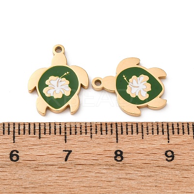 304 Stainless Steel Enamel Charms STAS-U060-02G-04-1